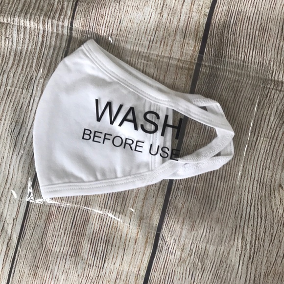 White Cotton Facemask - Picture 2 of 2